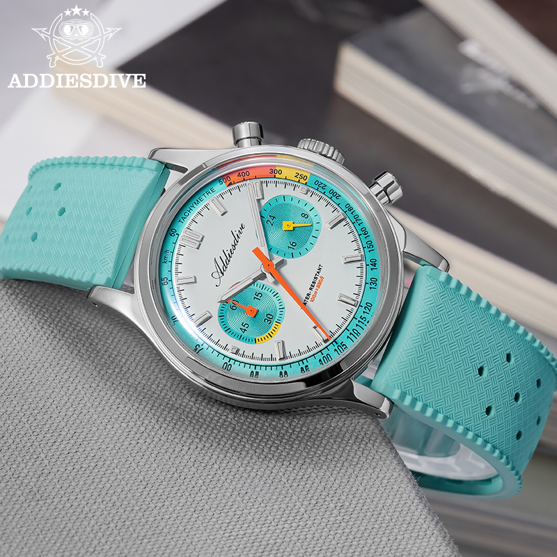 Luxury Watch Rubber Strap - ADDIESDIVE YENI Çok Fonksiyonlu Kronograf Izle