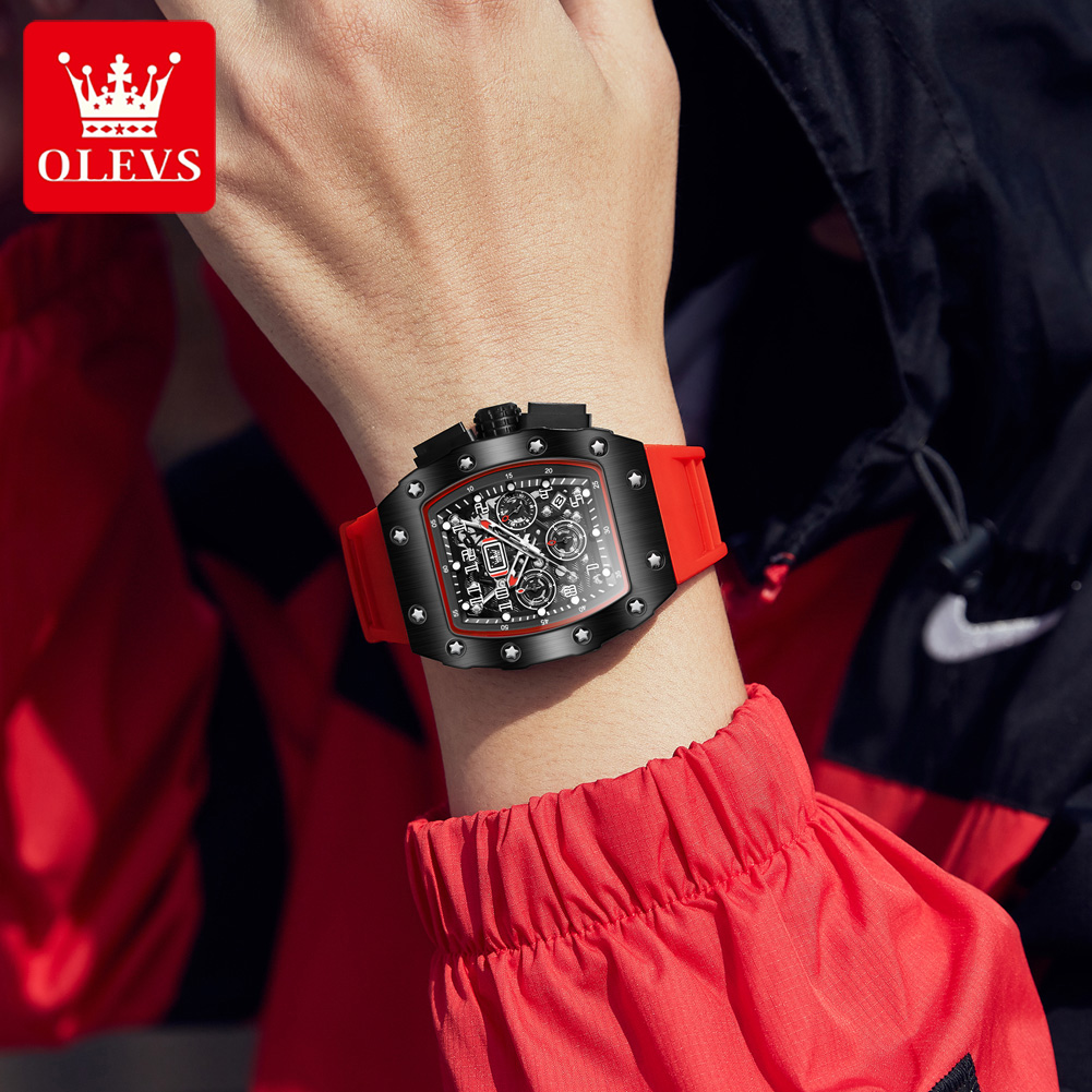 OLEVS 3608 Kronograf Kuvars Sa - Luxury Watch Rubber Strap incelemesi ve fiyatı