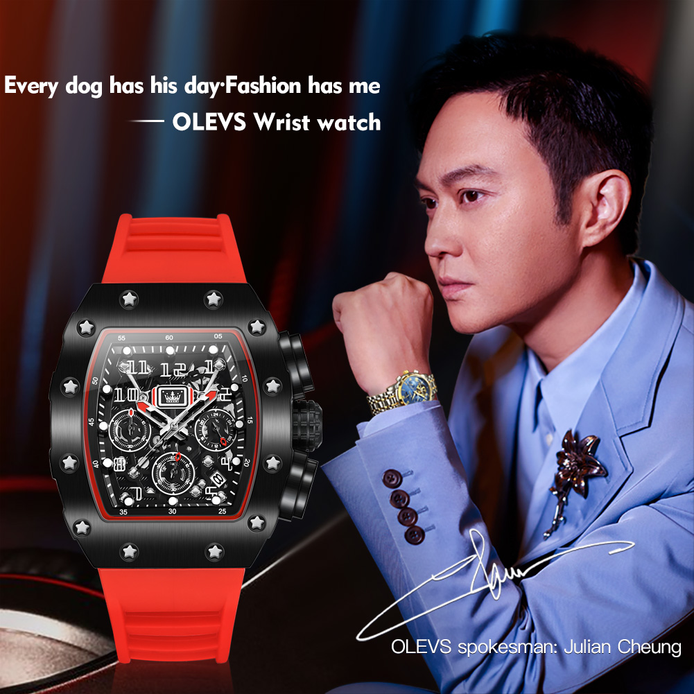 OLEVS 3608 Kronograf Kuvars Sa - Luxury Watch Rubber Strap incelemesi ve fiyatı