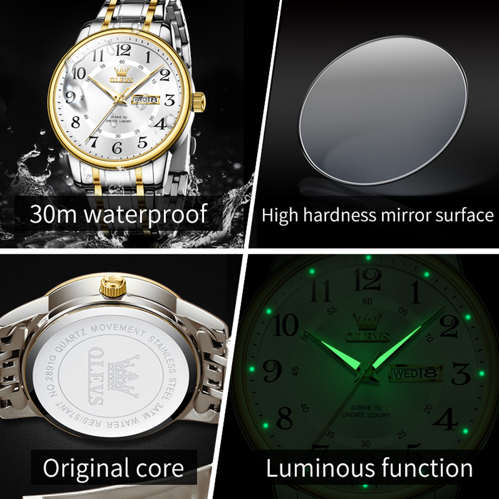 OLEVS Rahat moda erkek saatler - Luxury Watch Arabic incelemesi ve fiyatı