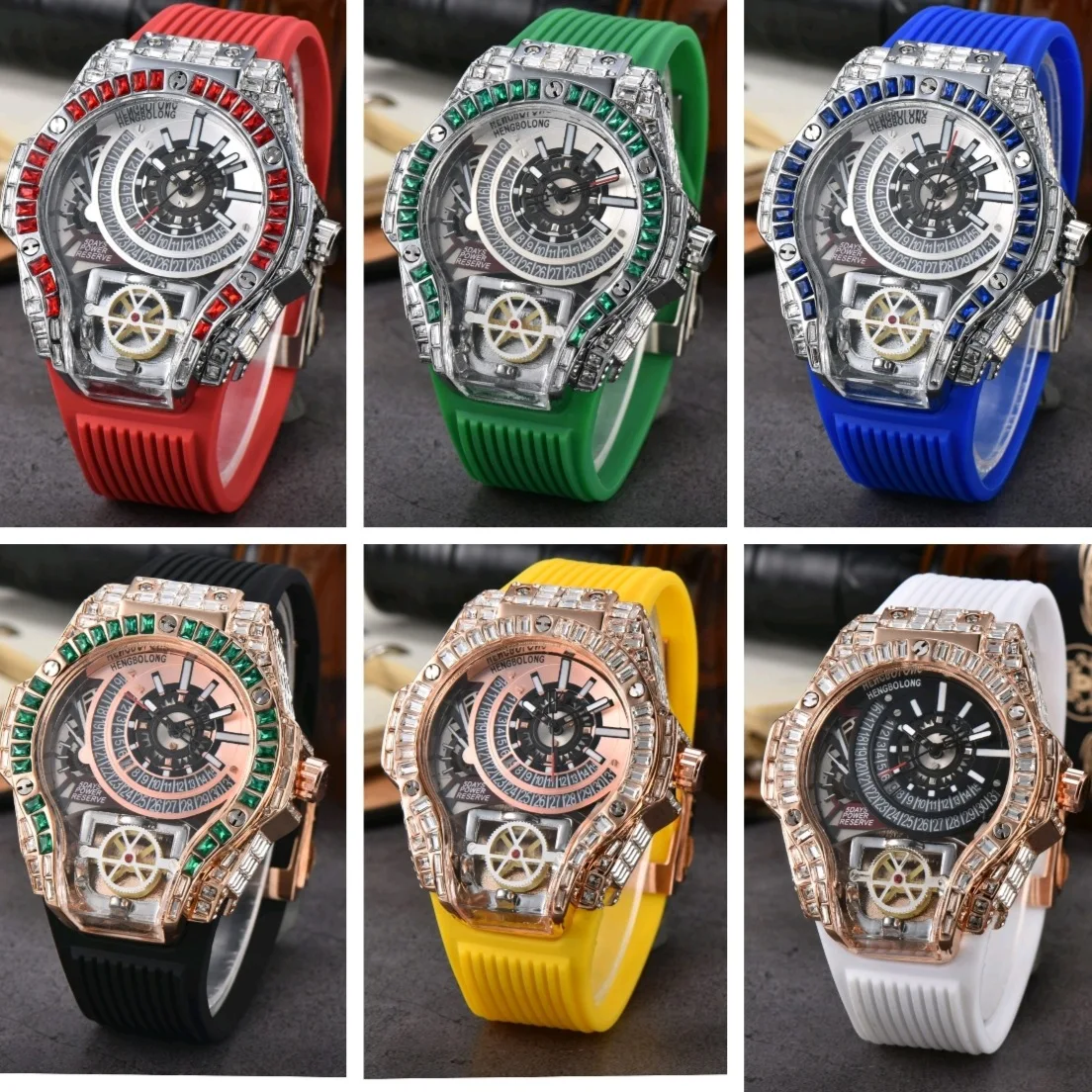 Tam Elmas Kaplama İş Lüksü Üst - Luxury Watch Rubber Strap incelemesi ve fiyatı