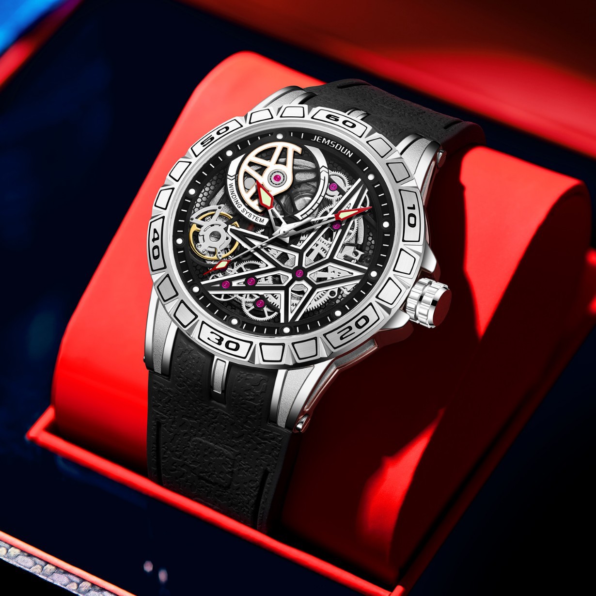 Yaratıcı 3D Kuvars Saatler Erk - Luxury Watch Rubber Strap incelemesi ve fiyatı