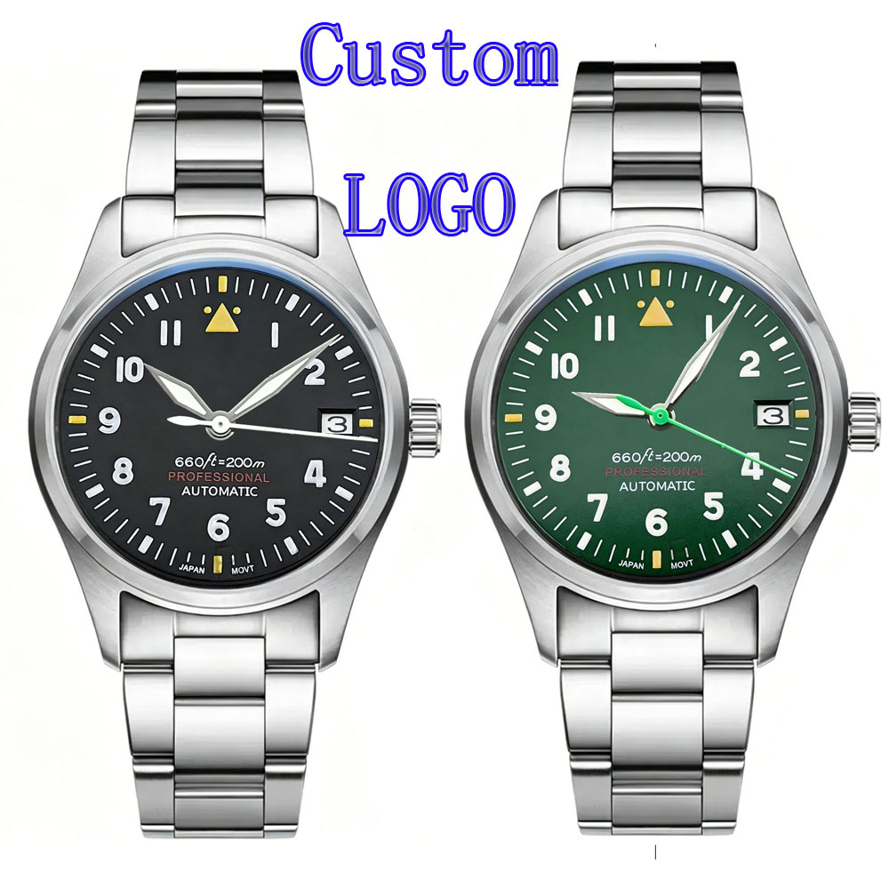 Özel LOGO 36mm 39mm Pilot Saat - Automatic Pilot Watch incelemesi ve fiyatı